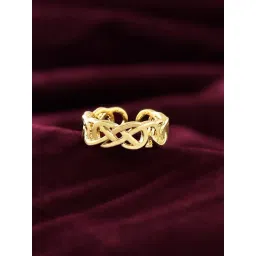 Voylla Gold Valentine Day Infinity Knot of Love Casual Ring-picture-29
