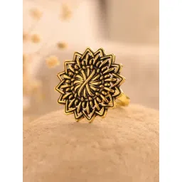 Voylla Gold Woven Wonders Coiling Casual Ring-picture-28