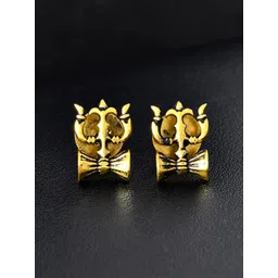 Voylla Men Gold-Plated Statement Rudra Studs Earrings-picture-24