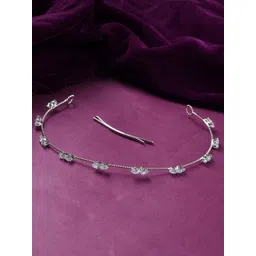 Voylla Royal Romance Ariel Rhodium-Plated Stones Studded Head Chains Head Jewellery-picture-19