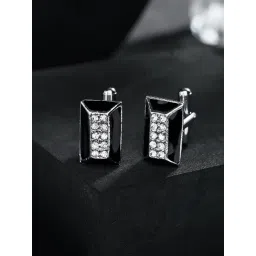 Voylla Silver Monochrome Cufflinks-picture-23