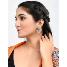 Voylla Silver-Plated Contemporary Studs Earrings-picture-38
