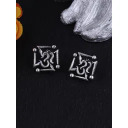Voylla Silver-Plated Oxidised Classic Studs-picture-21