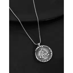 Voylla Silver Statement Valknut Valor Pendant-picture-33
