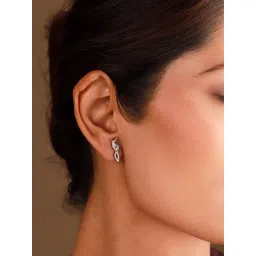 Voylla Silver Sterling Silver Rhodium Plated Pair Of Earrings-picture-12