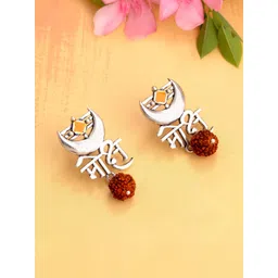 Voylla Silver-Toned Quirky Studs-picture-14