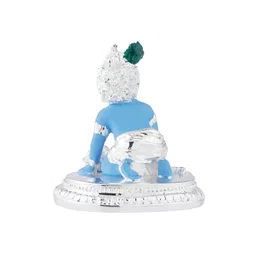 Voylla Silver-Toned Religious Lord Krishna Idol Showpiece-picture-12