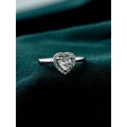 Voylla Silver Valentine Day Lover Bliss Solitaire Casual Ring-picture-12