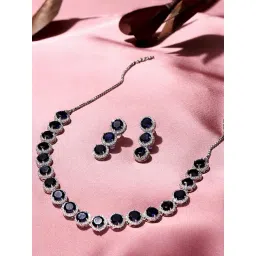 Voylla Sparkling Elegance Victorian Style CZ Jewellery Set-picture-10