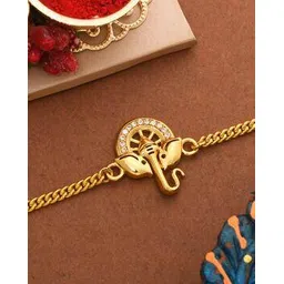 voylla Tie-Up Gold Tone Bracelet Style Rakhi-picture-33