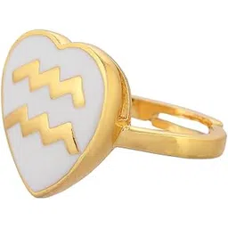 voylla Zodiac Aquarius Enamel Ring|Zodiac Sign|Everyday Ring|Gift For Sister|Gift For Her|Rings For Women-picture-16