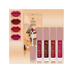 VOZO Set Of 4 Soft & Comfortable Matte Finish Liquid Lipsticks-101-103-104-106-picture-37