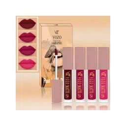 VOZO Set Of 4 Soft & Comfortable Matte Finish Liquid Lipsticks-103-105-106-202-picture-32