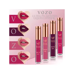 VOZO Set Of 4 Velvety Smooth Matte Liquid Lipstick 4ml Each- 105-201-203-204-picture-12