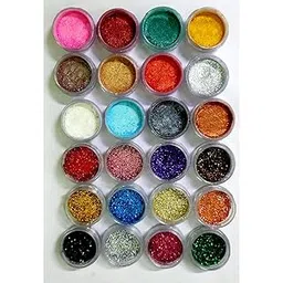 Vozwa 12 Color Glitter & 12 Shimmer Eyeshadow Palette, Long Lasting Eye Makeup With Shimmery Finish Sparkle (Multicolor)-image-1