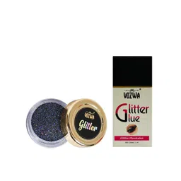 VOZWA Long Lasting Loose Glitter Eyeshadow With Glitter Glue - 6 g - Holographic Grey-image-11