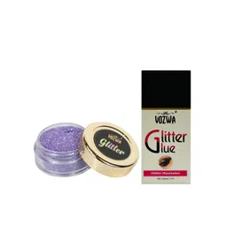 VOZWA Long Lasting Loose Glitter Eyeshadow With Glitter Glue - 6 g - Holographic Purple-image-7