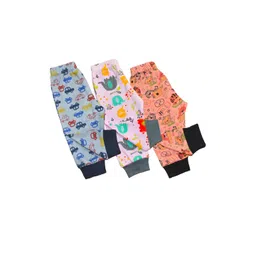 VParents Kids-Unisex Pack of 3 Multicolour Printed Cotton Pants-image-12
