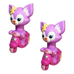 VParents Kitty Push and go Unbreakable Cartoon scooter Pull Along Friction toy for kids - Pack of 2 (color may vary )-picture-13