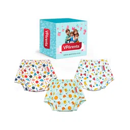 VParents Padded Underwear for Babies and Toddlers with 3 Layers of Cotton Padding Potty Training Pull Up & Diaper-Free Time (3-4 Years) PO3 Watermelon, Lion & Galaxy-picture-18