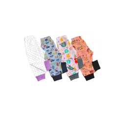 VParents Unisex Kids Pack of 4 Cotton Pajama Pants-image-8