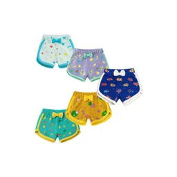 VParents Unisex Pack of 5 Graphic Printed Mid-Rise Cotton Regular Shorts-image-15