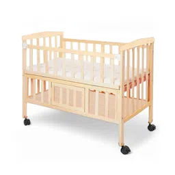 VParents Wooden Multi Usage Baby Crib Cot Cradle Bed with Mattress and Mosquito Net with Storage Space 0-3 Year-picture-24