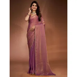 VRAGI Embroidered Pure Chiffon Saree-picture-26
