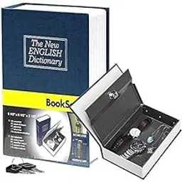 VRAJ BookSafe Small with Combination Lock, Dictionary Diversion Book Safe, Portable Safe Box,Cash, Jewellery,Money and Passport,Diamond ring Etc (Set of 1)(Multicolour)-image-35
