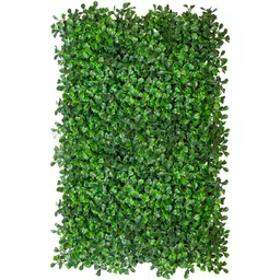 vrb dec Pack of 1 Artificial Small Leaves Vertical Wall Grass Tiles, Wall grass panels, Grass mat for wall décor, Garden Decor, Home Decor (40 x 60 cm Each ,Green) Green Eucalyptus Artificial Flower-picture-12