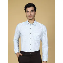 VRIKSH Micro Disty Printed Cotton Formal Shirt-picture-14