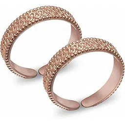 vrindam jewellers Exclusive 925 Sterling Silver Toe Rings for Women(Rose Gold) | Gift for Women and Girls | Bichiya | Certificate of Authenticity|Adjustable-picture-39