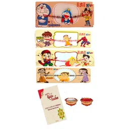 Vrinde Boys Set Of 4 Cartoon Rakhi-picture-34