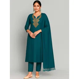 Vrinde Embroidered Unstitched Dress Material-picture-13