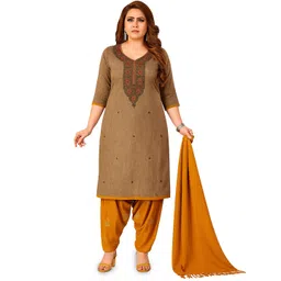 Vrinde Women Embroidered Unstitched Dress Material-picture-29