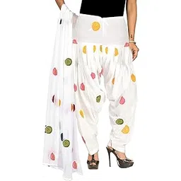 vrnda white hanblock gola with mutli colour print patiyala salwar with dupatta set-picture-17