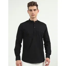 VROJASS Men Solid Daily Linen Straight Kurta-picture-20