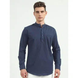 VROJASS Men Solid Mandarin Collar Straight Kurta-picture-40
