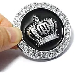 VRT King Crown Emblem Sticker for All Cars, Bikes, Metal (Big - 6.5 cm, Silver)-picture-15