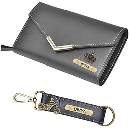 vs gifts Customized Ladies Wallet and Keychain Gift Set | Personalised Ladies Wallet Gift Set for Wife, Mom, Sister and Friends-picture-25