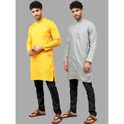 VS MALL Men Cotton Blend Kurta Sets-picture-20