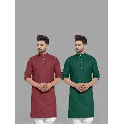 VS MALL Men Grey Kurtas-picture-31