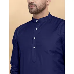 VS MALL Men Solid Band Collar Kurta image 2