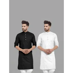 VS MALL Men White Kurtas-picture-34