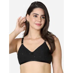 VStar Black Non Padded Non-Wired Everyday Bra-IMAGE-C-BLACK-picture-23