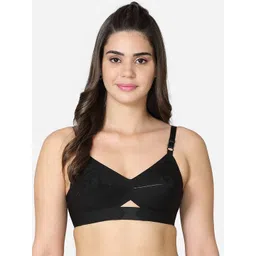 VStar Black Non Padded Non-Wired Everyday Bra-QUEENUBACK-B-picture-17