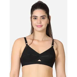 VStar Black Non Padded Non-Wired Everyday Bra-ROSEUBACK-B-picture-14