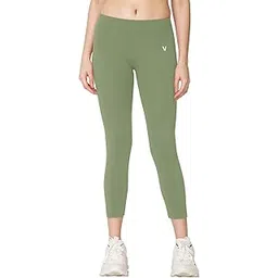 vstar FL03 Women Ankle Length Stretchable Slim Fit Leggings with Secured Side Pocket | Moisture-Wicking | Soft Waistband & Cotton-Elastane Fabric-picture-17