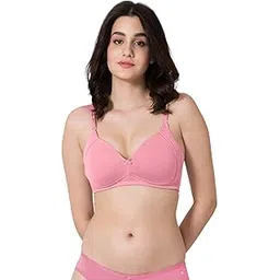 vstar MV07 Padded Side Support Bra for Women | Medium Coverage with Seamless Design | Non-Wired Cotton Elastane Stretch Fabric | Triangle Cups & Flexi-Grip Straps-picture-21
