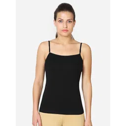 VStar Women Black Solid Pure Combed Cotton Camisoles-picture-33